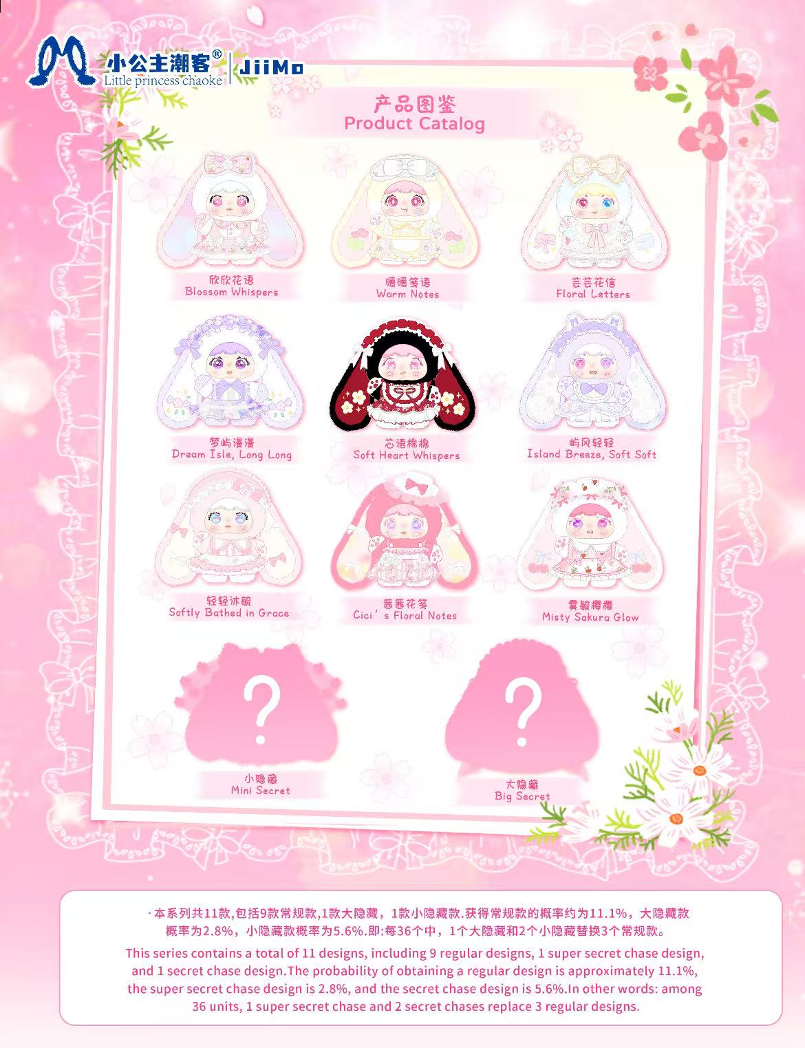 Jiimo 400% -"Flower Isle Letters"  Blind Box