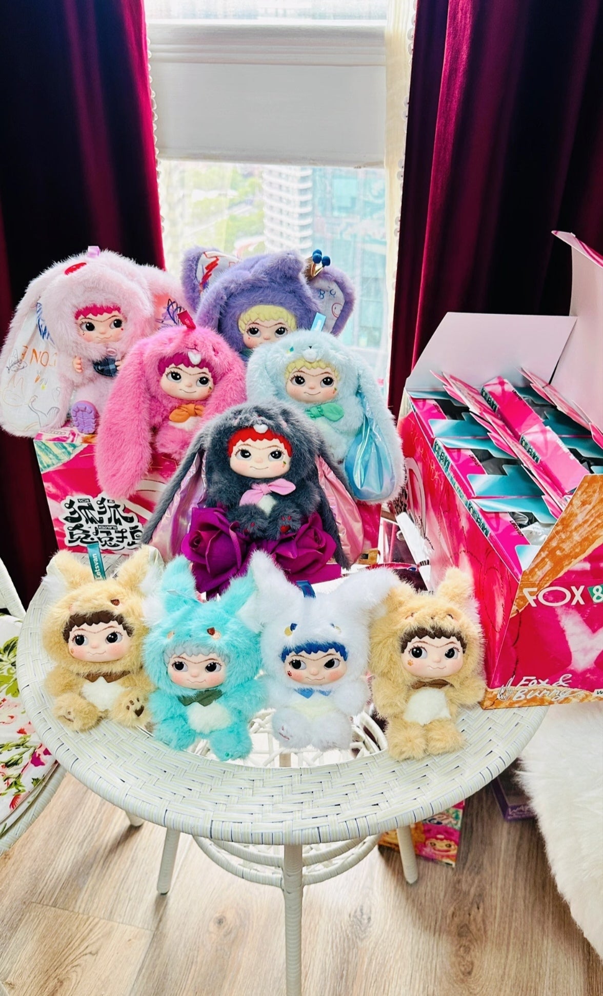 wakuku2  fox fox rabbit rabbit trick or treat diary plush series tide play blind box