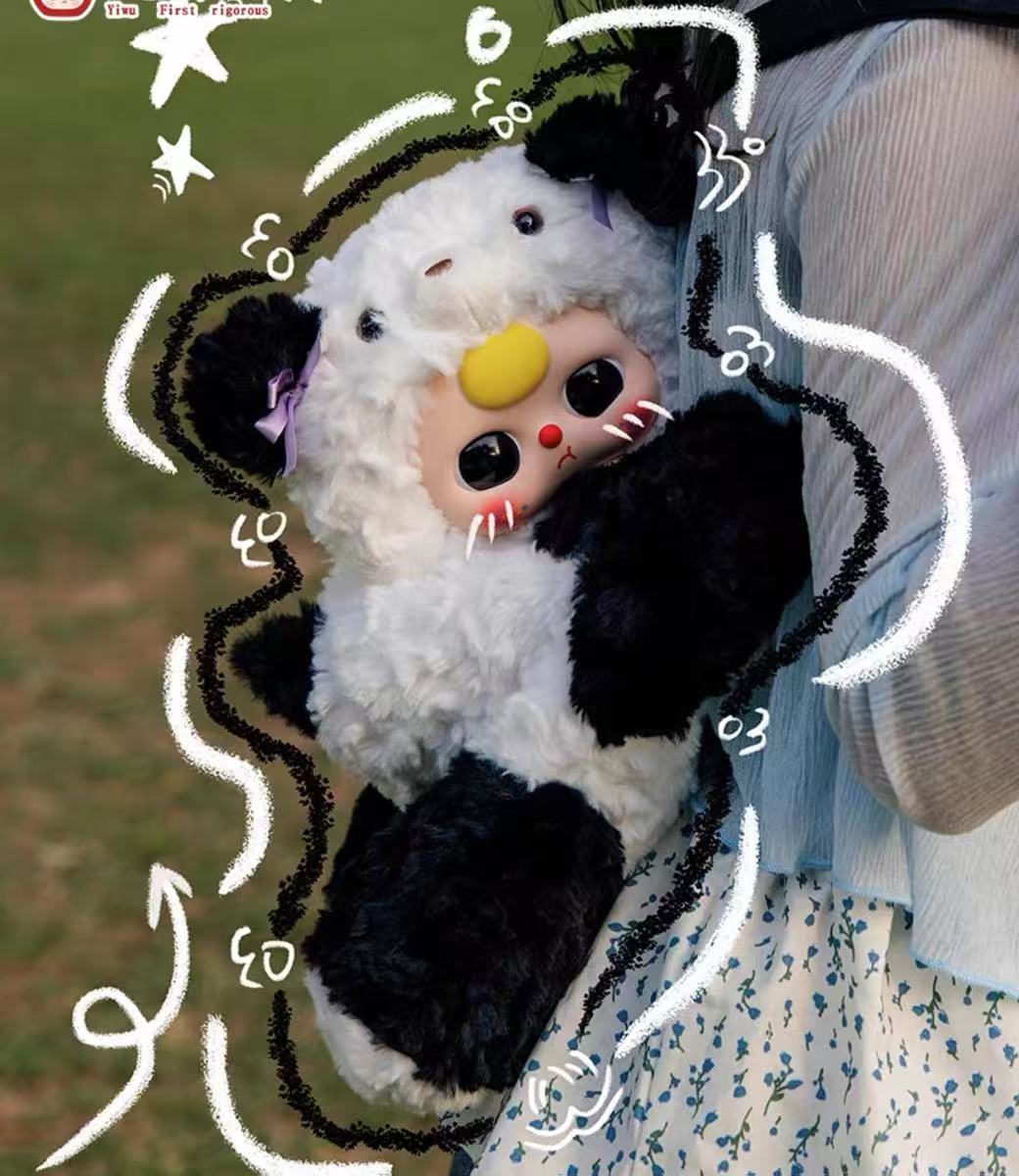 Baby Three Hugging Baby Backpack Plush toy doll