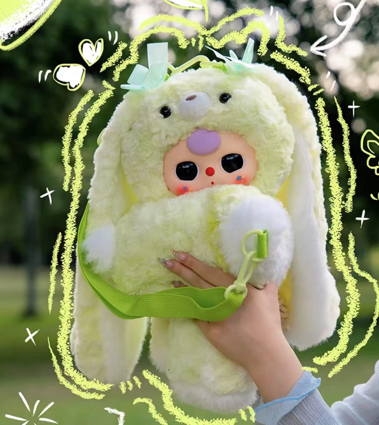 Baby Three Hugging Baby Backpack Plush toy doll