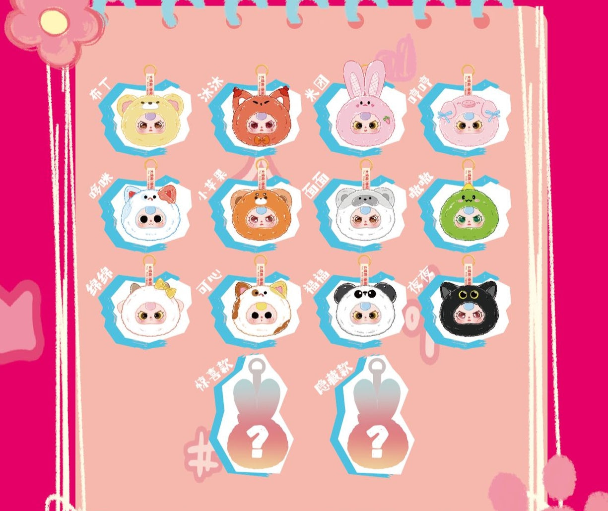 BABY THREE  tiny animal head blind box