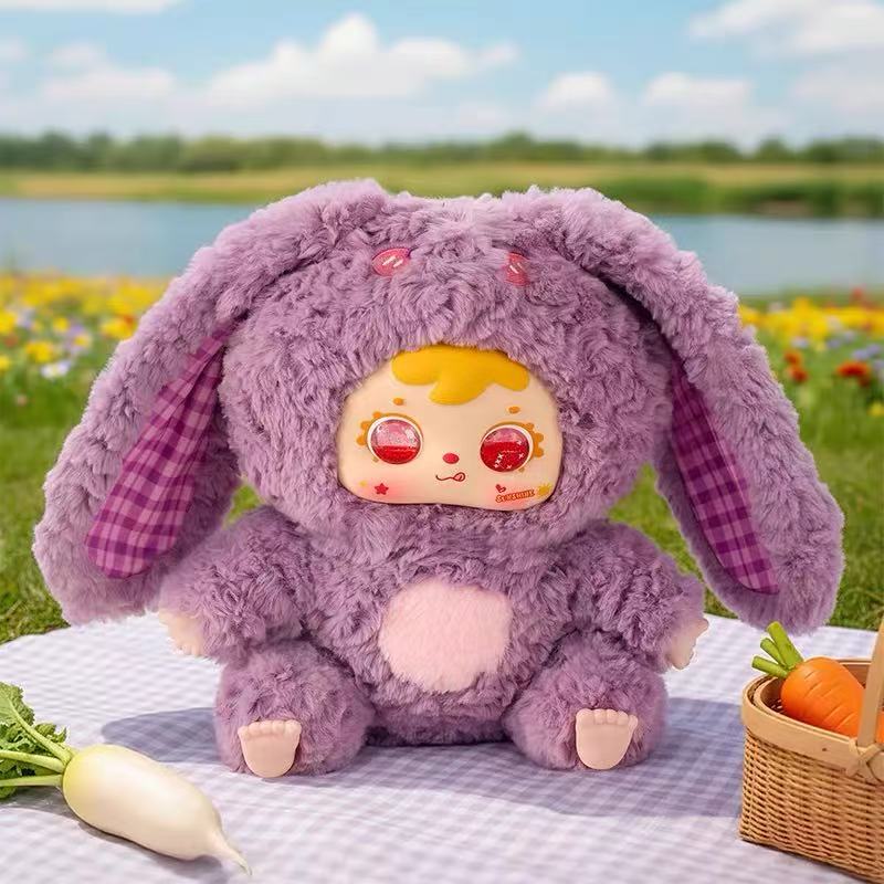 Samuel Tyke Three 500% Hair Rabbit Family Plush toy doll