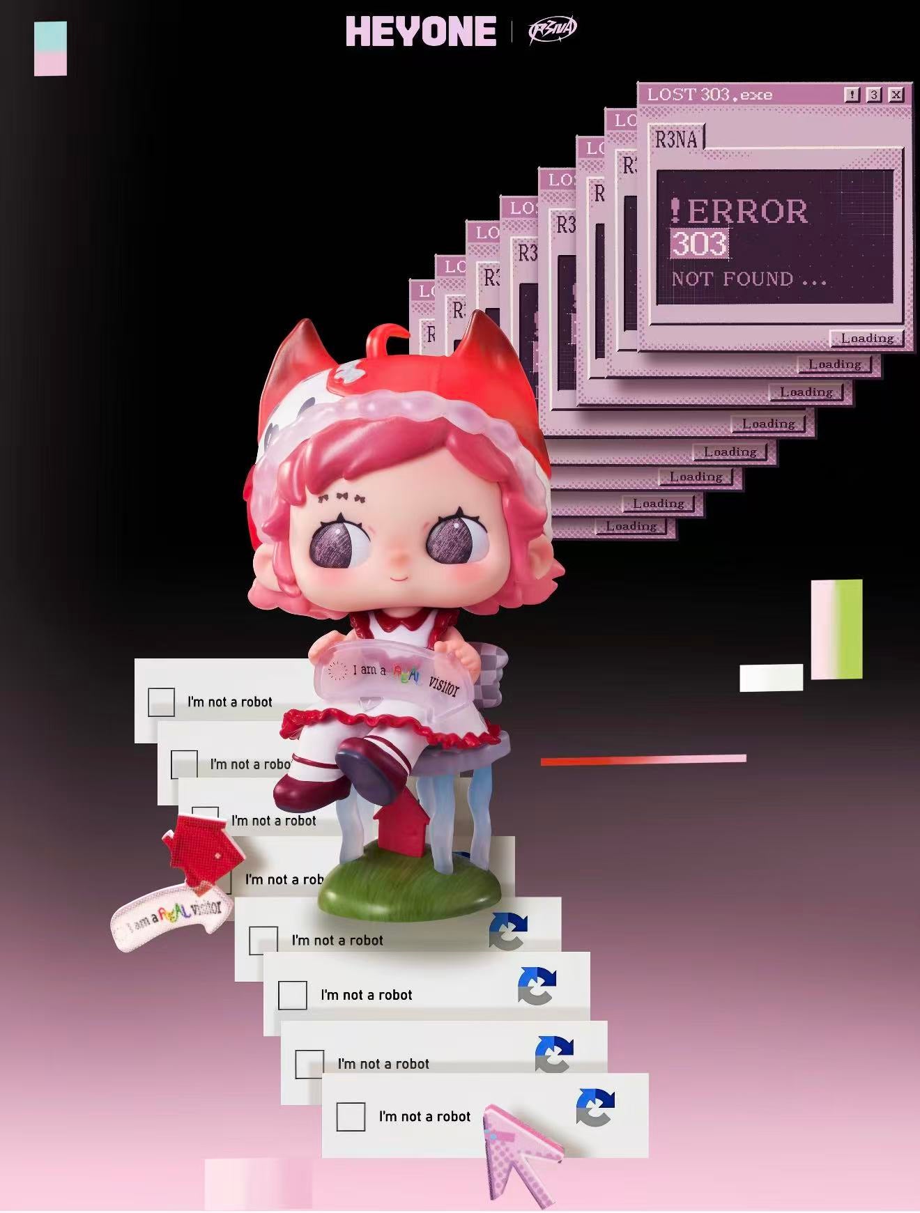 Heyone-R3NA 303 Not Found  Series Blind Box Figure