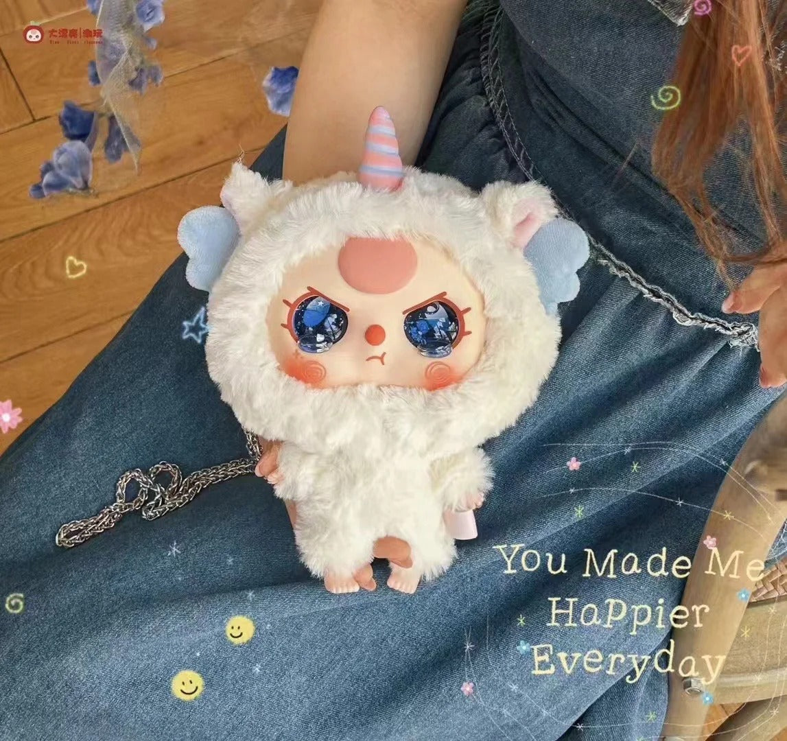 Baby Three Big Head Baby Zipper Bag Plush Dolls Blind Box