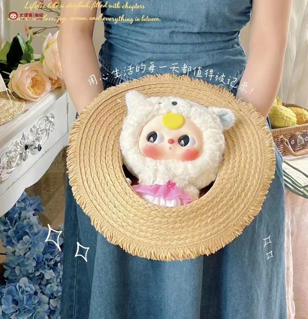 Baby Three Big Head Baby Zipper Bag Plush Dolls Blind Box