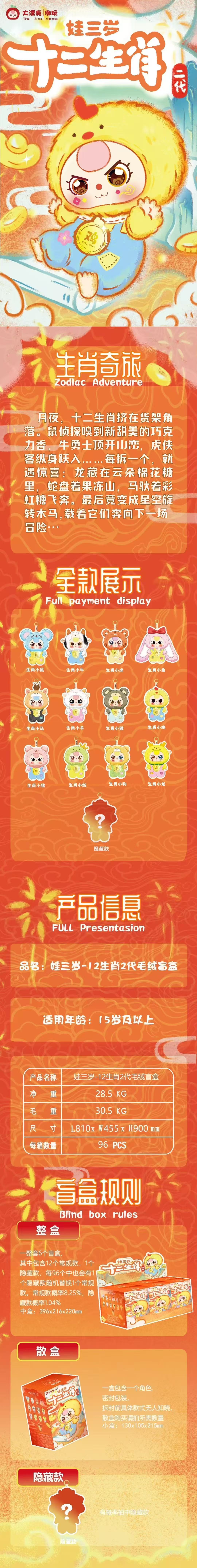 Baby Three Zodiac V2 Series Plush Blind Box