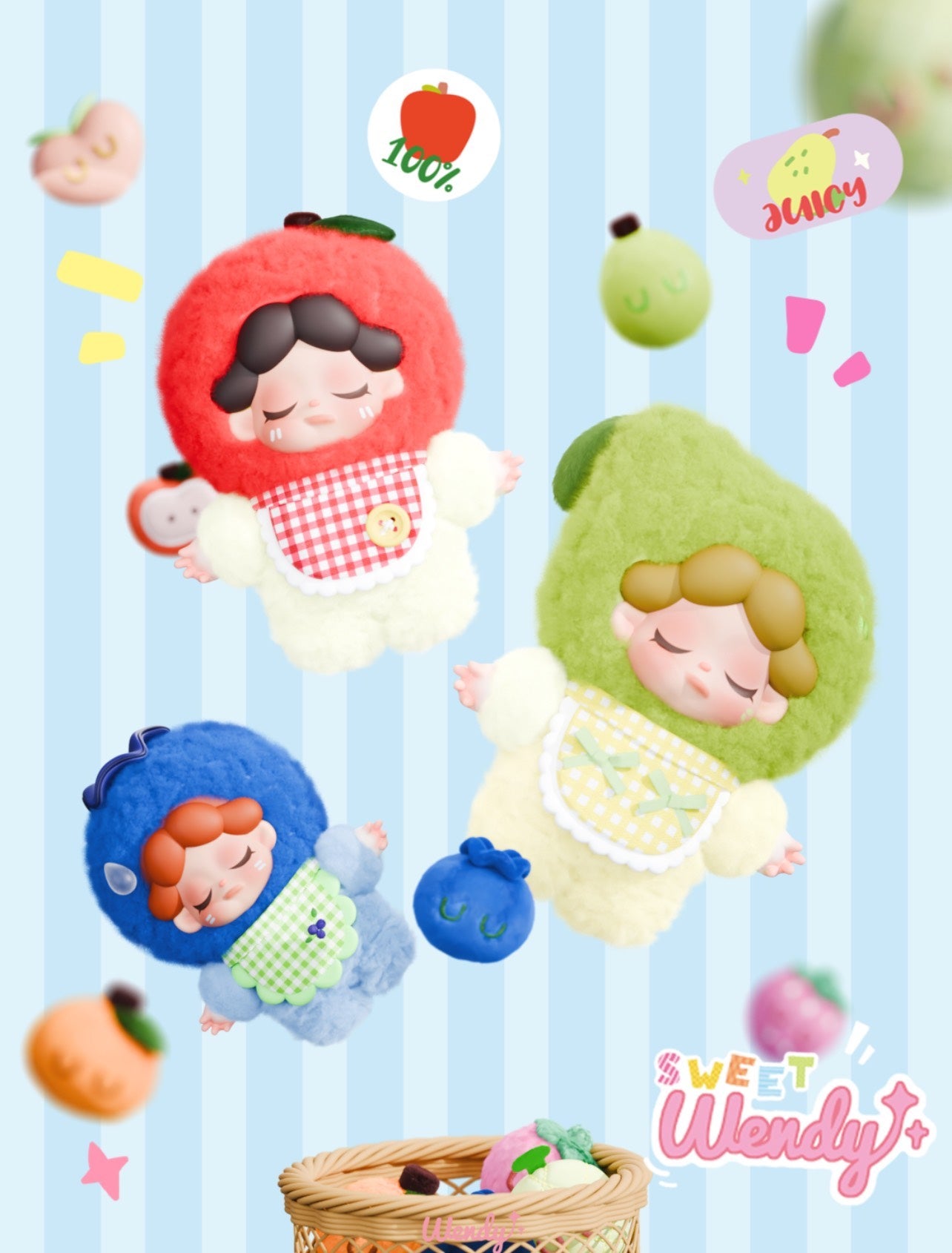 WENDY Fruity Party Collection Plush Pendant Blind Box