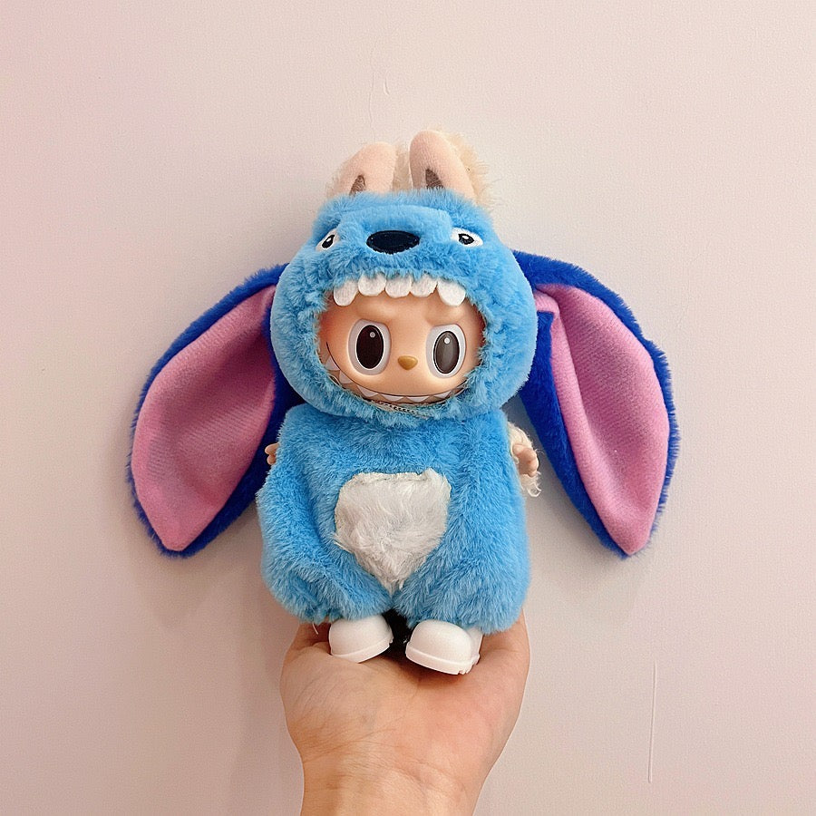 labubu baby clothes vinyl labubu 17cm doll cute dress up leisure suit skirt plush toy clothes