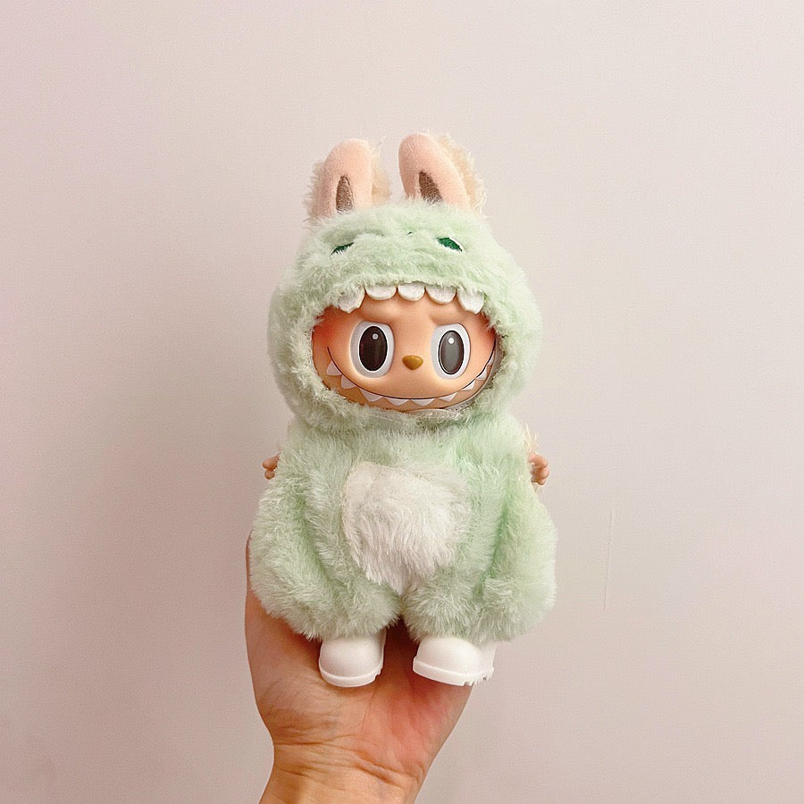labubu baby clothes vinyl labubu 17cm doll cute dress up leisure suit skirt plush toy clothes