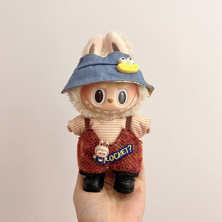 17cm labubu baby clothes dress up leisure suit skirt plush toy clothes