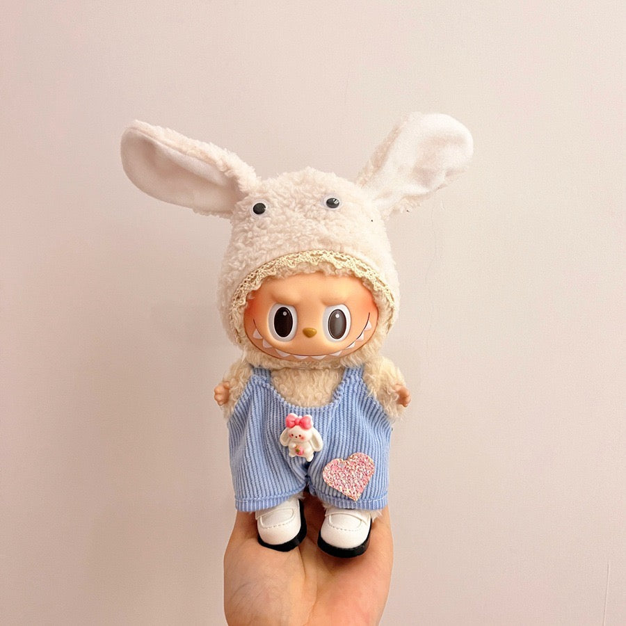 labubu baby clothes vinyl labubu 17cm doll cute dress up leisure suit skirt plush toy clothes