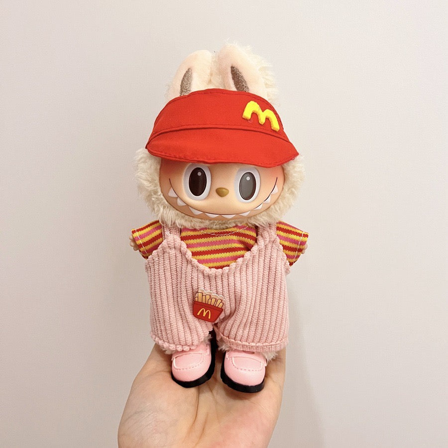 17cm labubu baby clothes dress up leisure suit skirt plush toy clothes