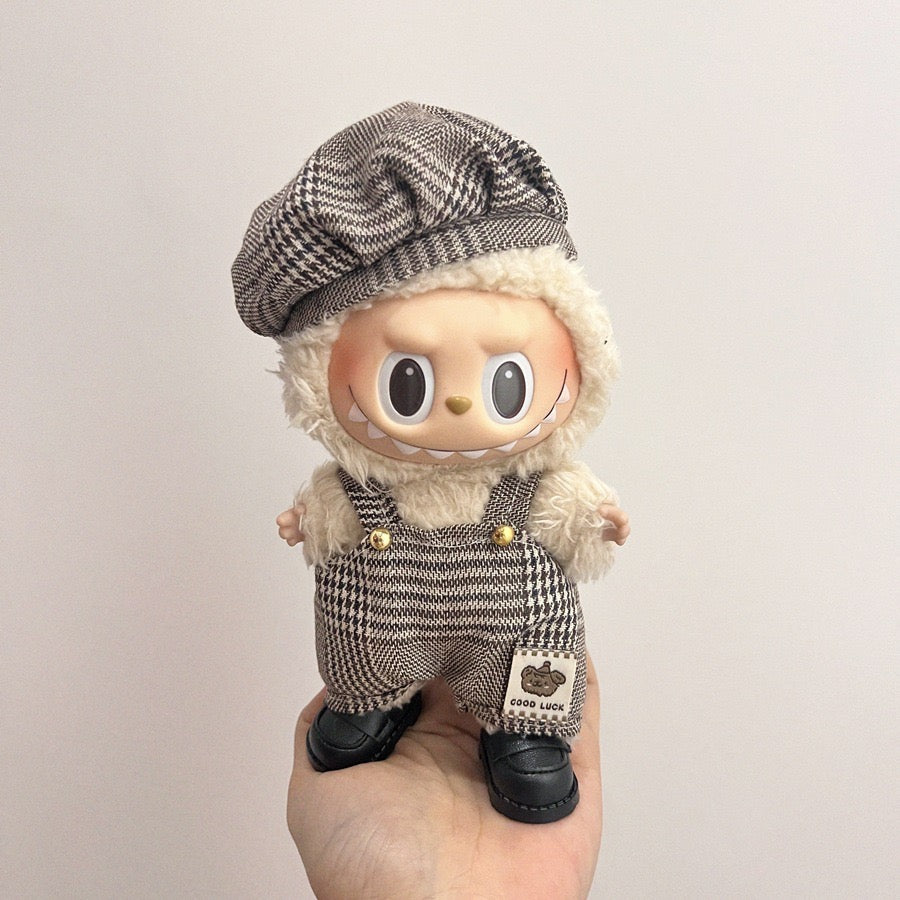 17cm labubu baby clothes dress up leisure suit skirt plush toy clothes