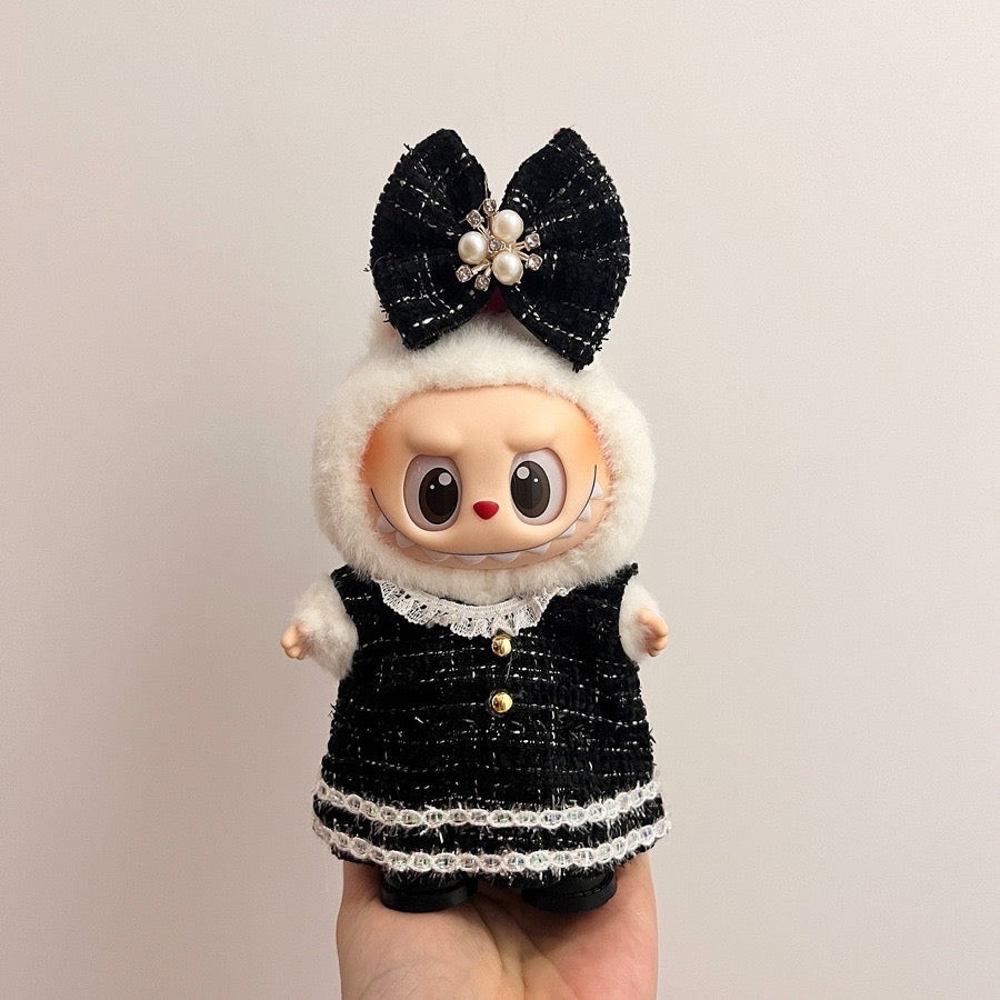 17cm labubu baby clothes dress up leisure suit skirt plush toy clothes
