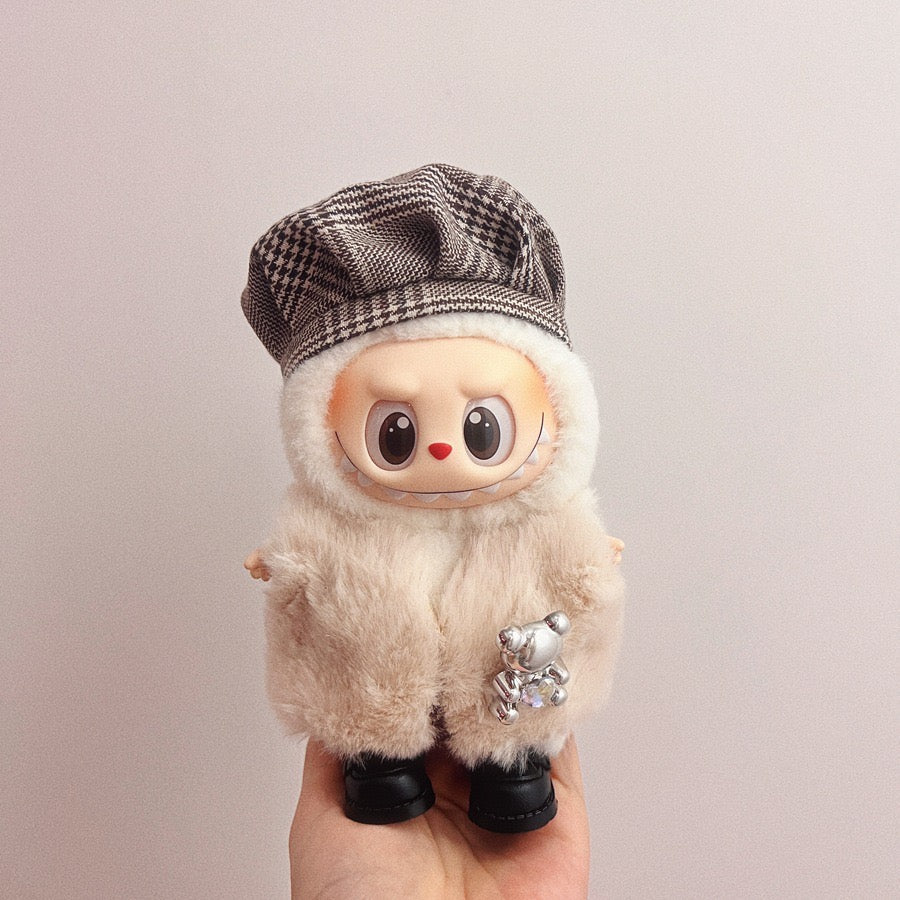 17cm labubu baby clothes dress up leisure suit skirt plush toy clothes