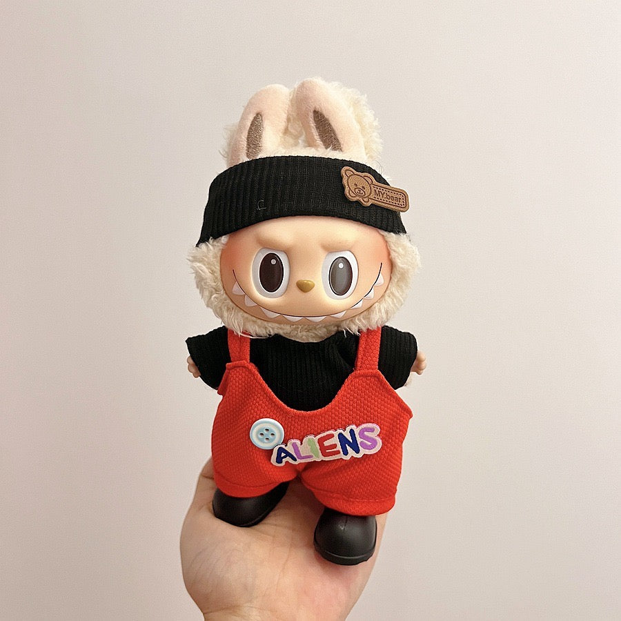 17cm labubu baby clothes dress up leisure suit skirt plush toy clothes