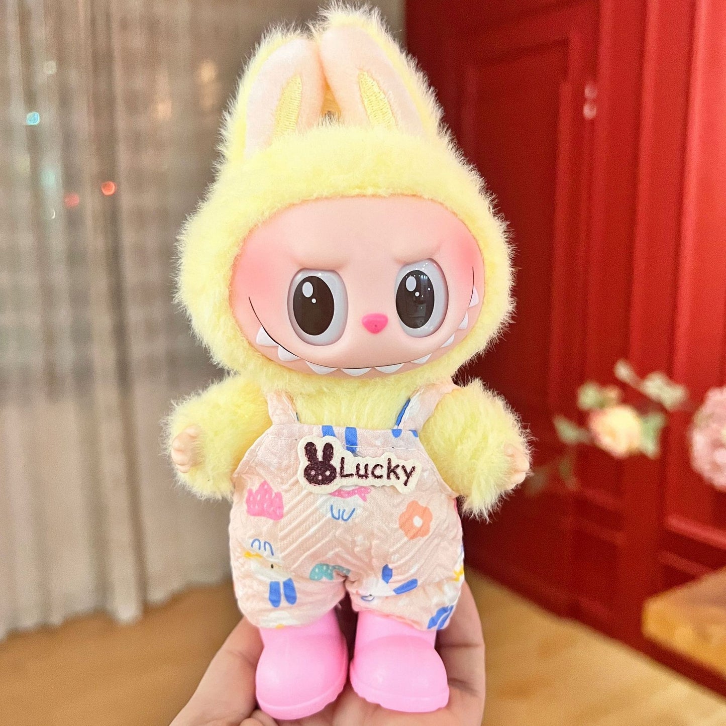 17cm labubu baby clothes dress up leisure suit skirt plush toy clothes